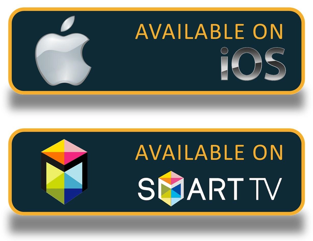 Image showcasing our IPTV service available on iOS devices and Smart TVs in Toronto.
