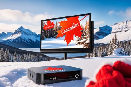 Image illustrating Canadian IPTV services, with focus on the question 'can I get IPTV in Canada'.