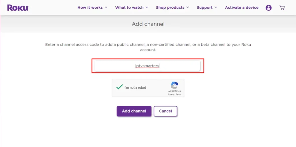 install iptv on roku