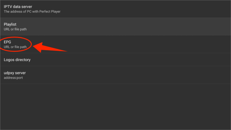 Configuring IPTV on Perfect Player step 8