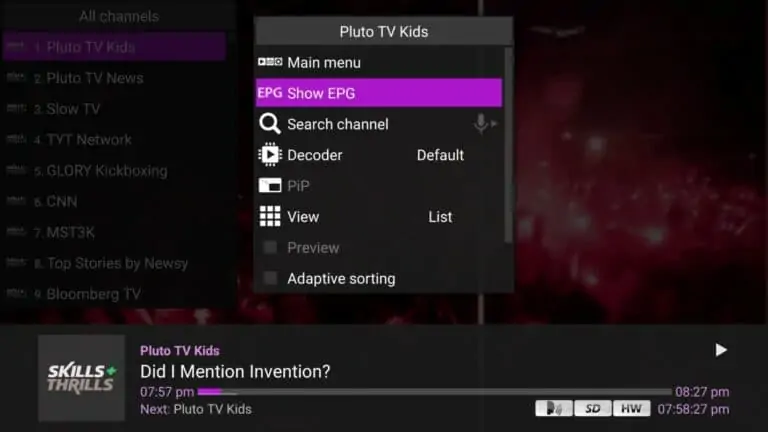 Viewing the electronic program guide (EPG) STEP 1